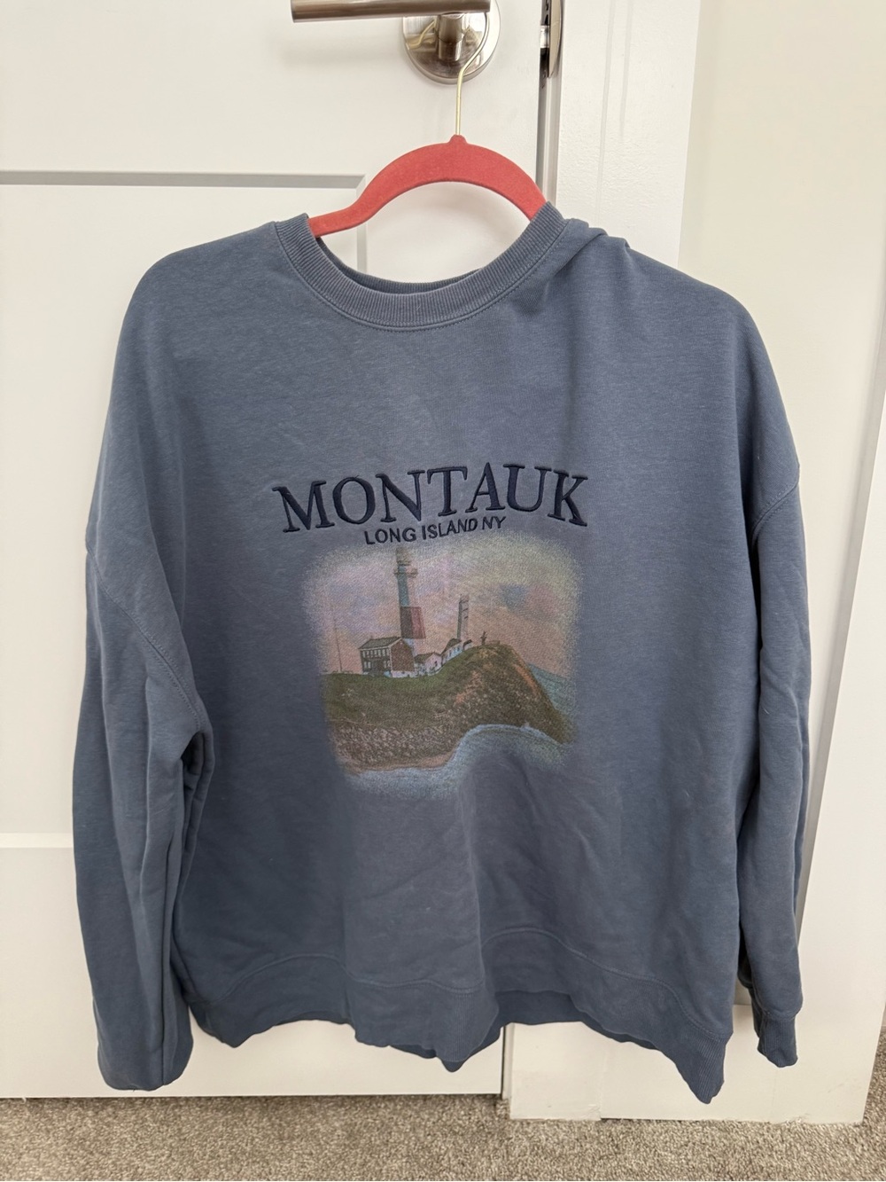 wild fable Slate Blue Montauk Graphic Crewneck Sweatshirt
